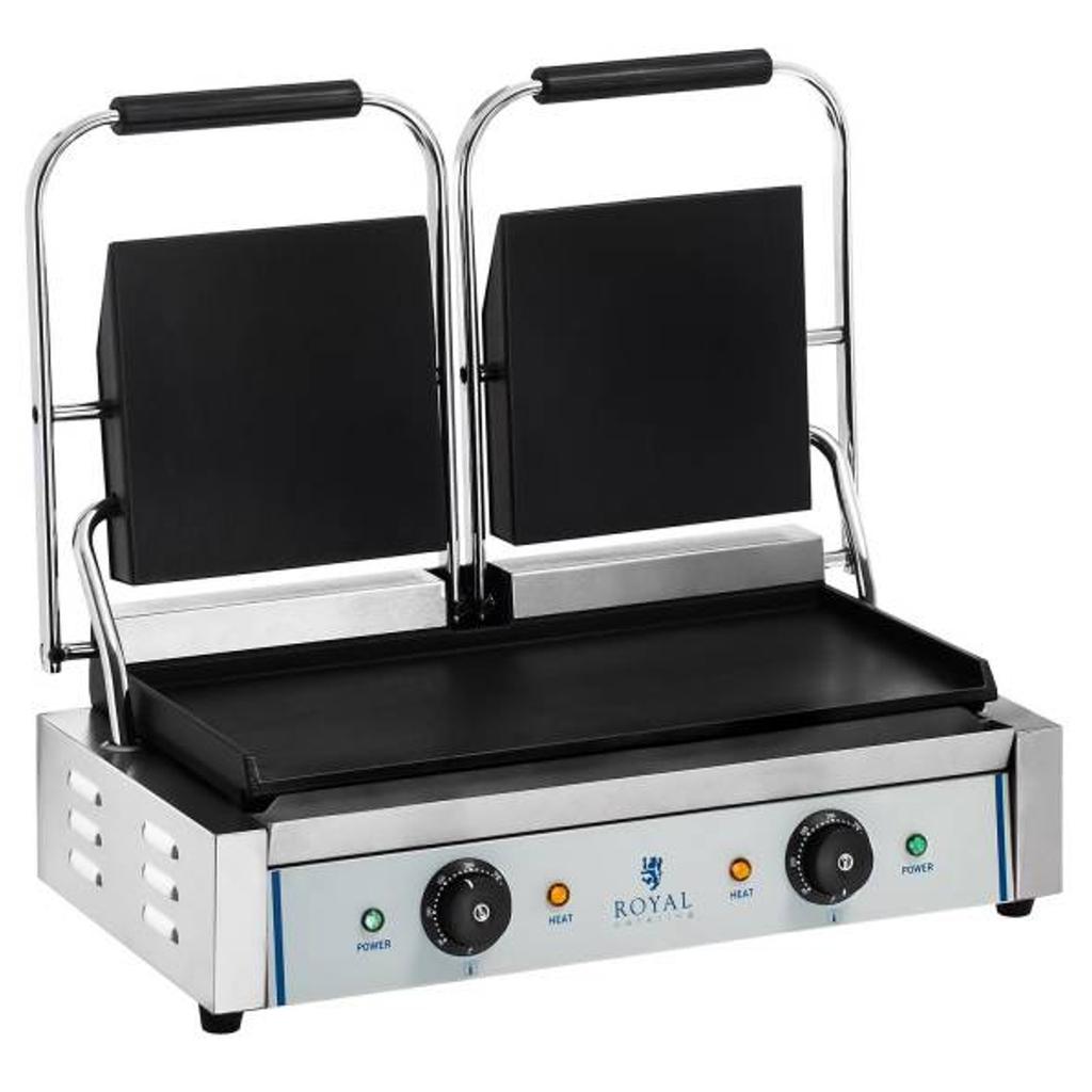 Gril de contact, double face, lisse, 3600W, 230V, Royal Catering