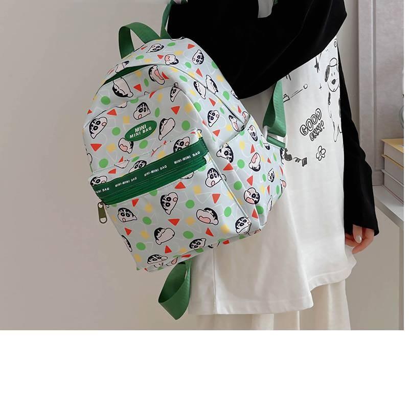 Crayon Chan Shin Cartoon Anime Printed Nylon Backpack Cute And Children Casual