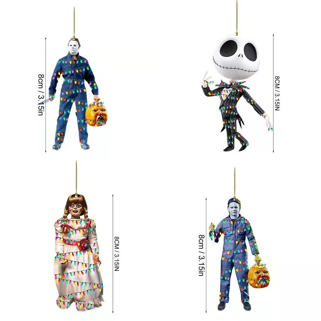 Halloween Pumpkin Skull Decoration Acrylic Holiday Atmosphere Christmas Tree Hanging Pendant