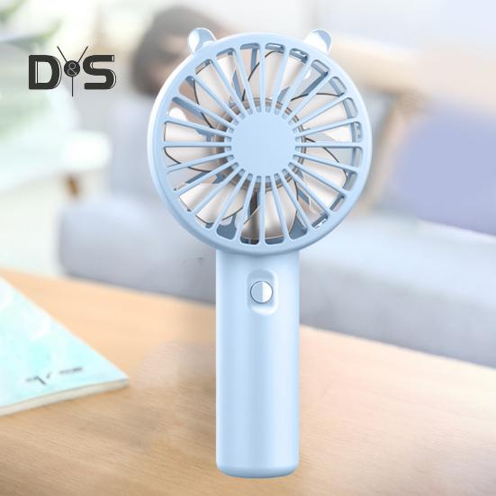 Ventilator mic de mână, cu 3 setări de viteză, flux de aer puternic, zgomot redus, ventilator de buzunar reîncărcabil prin USB, cu baterii