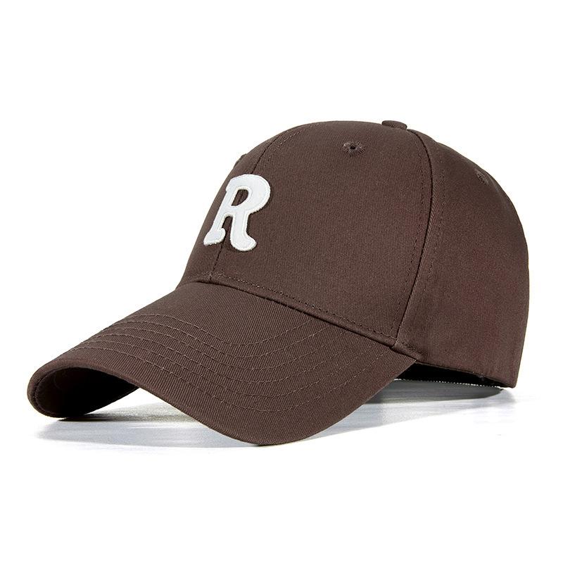 Multi-Color Hardtop R-Letter Baseball Hat Men'S And Women'S Sports Sunshade Sun Protection Moisture Cap Has Large Size