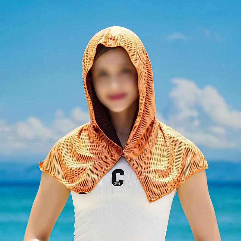 Cooling Hoodie Towel - UV Protection, Quick Drying, Perfect for Sports, Camping, Workouts, Cycling, Golf, Running, Hiking