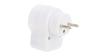 Stecker-Buchse mit Schalter 10A 250V Z/U Weiß R-1Ws