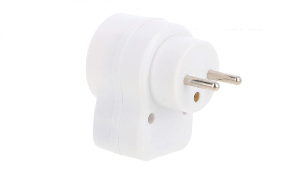 Wtyczka-Gniazdo Z Wyłącznikiem 10A 250V Z/U Białe R-1Ws