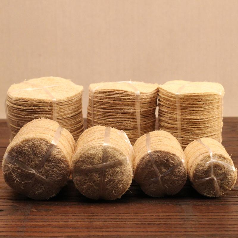 6pcs Natural Handmade Loofah Pad Loofah Pot Pad Tea Coaster Teapot Pad Insulation Pad Pot Holder Tea Holder Tea Accessories
