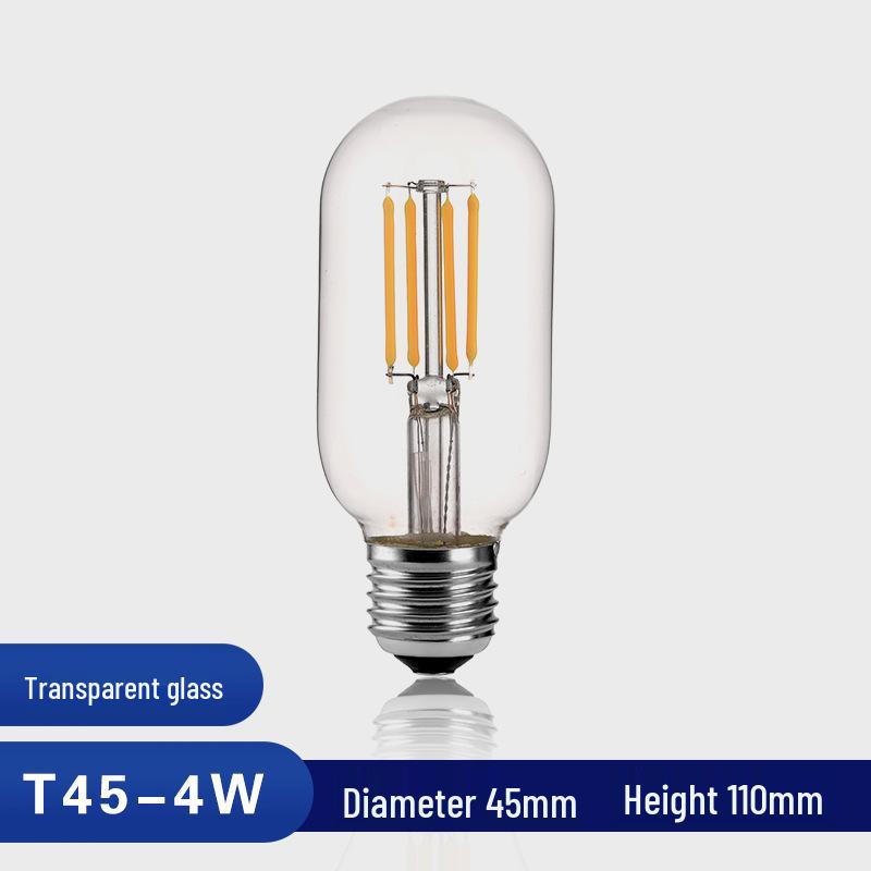 Vintage T45 Edison LED Filament Bulb E27, 220V - Decorative Glass Lighting