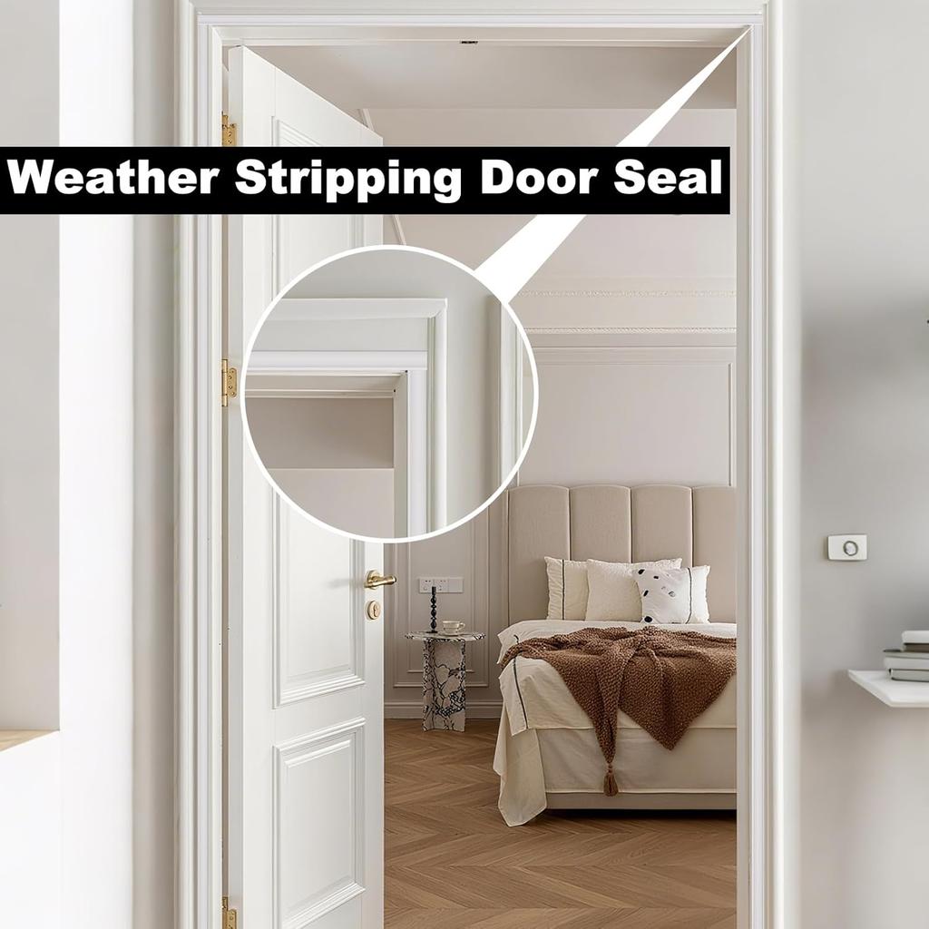 1PC 118.1/236.22in Window Dustproof Soundproof Bedroom Door Weather Sealing Strip  Self Adhesive Anti-Collision Sound Insulation