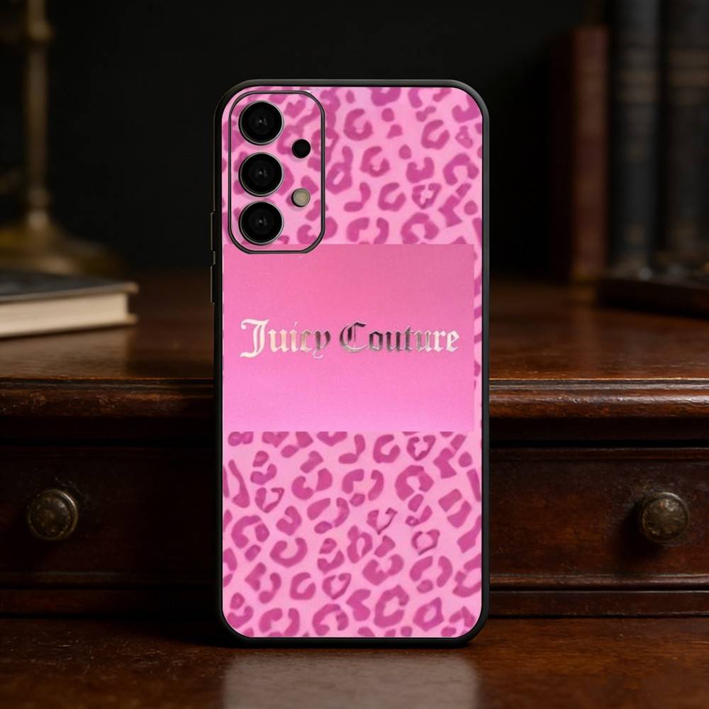 J-Juicy C-Couture Шикарный Девичий Чехол Для Телефона Samsung S25,24,23,22,30,21,10,9,Ultra,Plus,Lite Мягкий Черный Чехол Samsung S24ULTRA