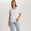Hanro Cotton R Neck Top natuRal shiRt  78402 White  Sea bReeze 