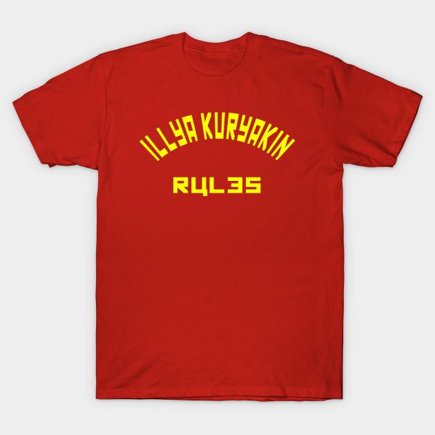 

Men Black Print T-shirt Illya Kuryakin Rules No-Cut Transfer Paper Print Cotton Tshirt 2XL червоний