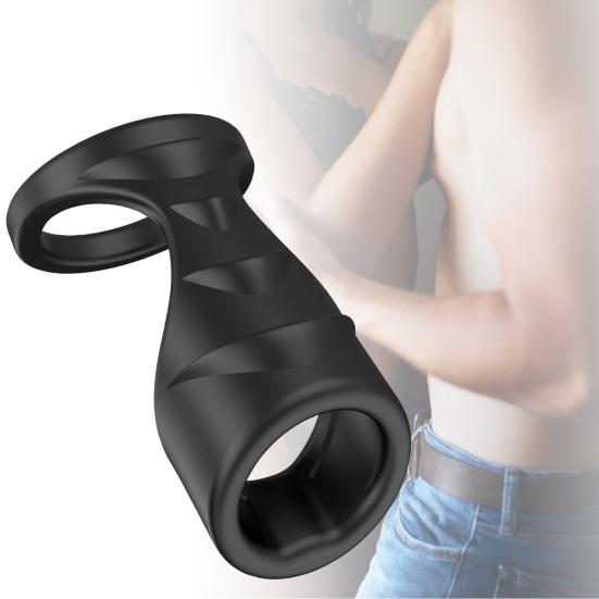 Penis Corrector Effective Long-lasting Silicone Delay Ejaculation Lock Ring for Male
