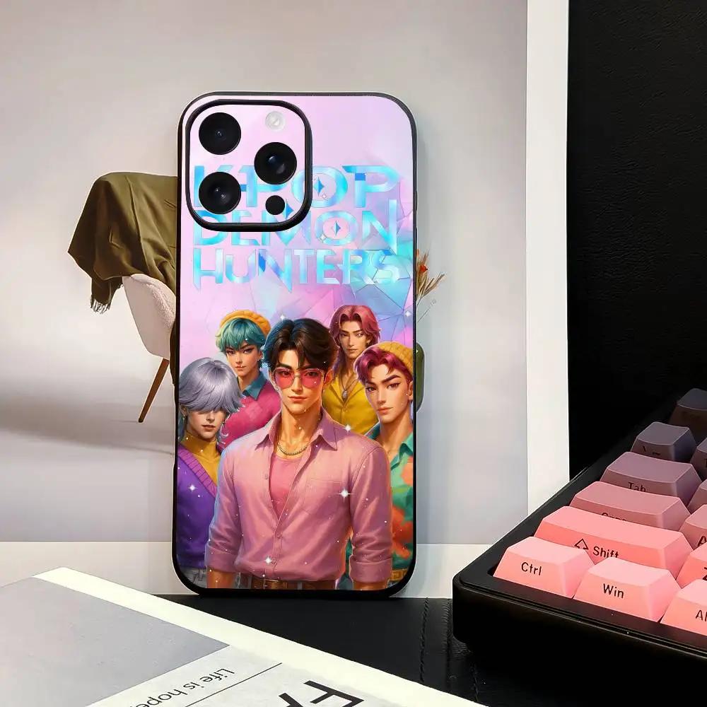 K-PopS D-Demon H-Hunters Anime Movie Phone Case Phone Case for iPhone 13-16 Plus Pro Max Satin Glossy Colorful