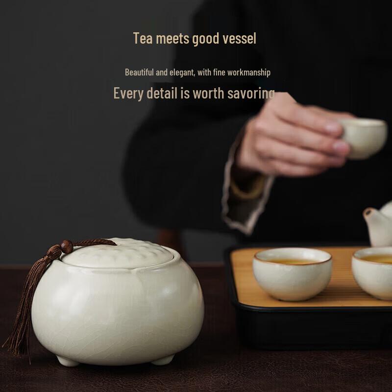 Ceramic Tea Caddy Storage Jar