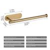 Stainless Steel Paper Towel Holder Self Adhesive Toilet Roll Paper Holder No Punching Kitchen Bathroom Lengthen Storage Rack