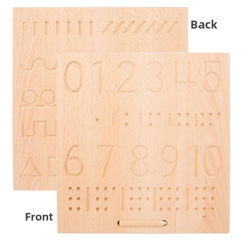 And Wooden Alphabet Number Puzzle Board For Early Childhood Practice Handwriting