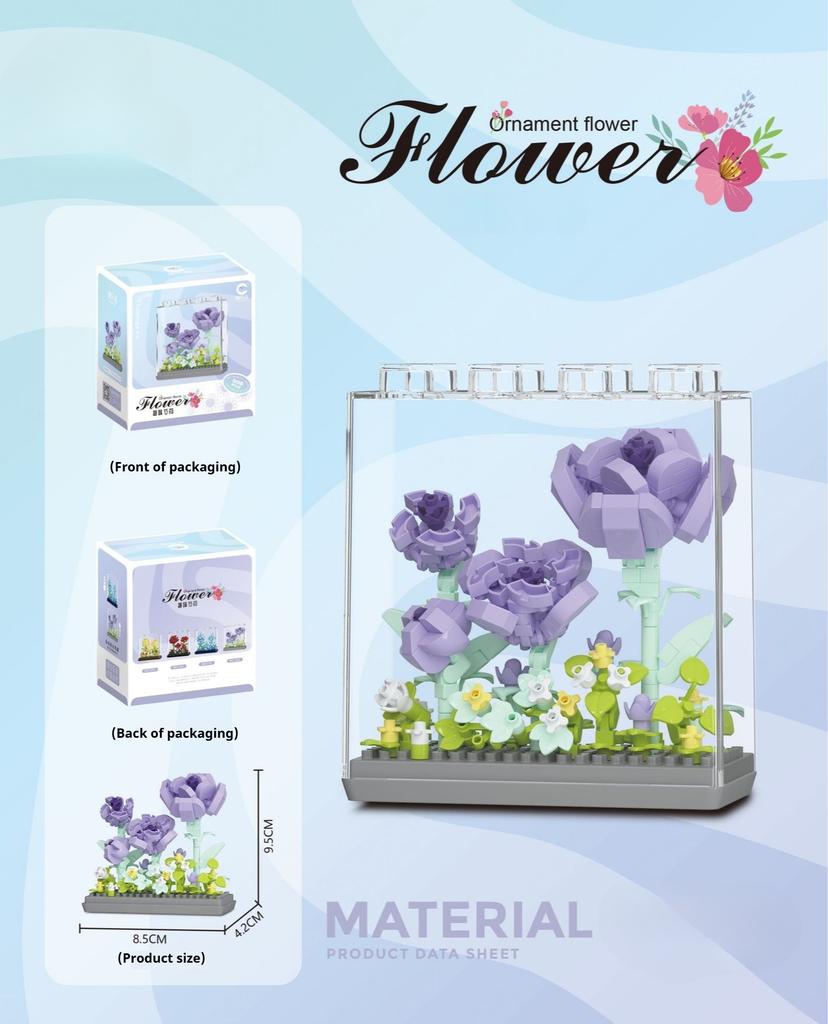 Tiny Scale High-Quality Building High-Quality Block High-Quality Plastic High-Quality Plant High-Quality Eternal High-Quality Flower High-Quality