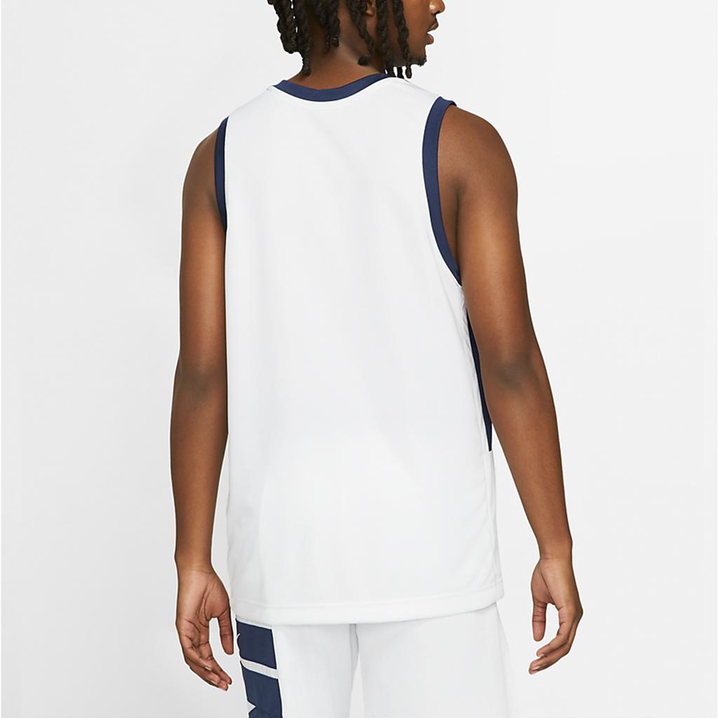 Nike Colorblock Buchstabenlogo Basketball Tanktop Herren Tops Weiß DA1042-100