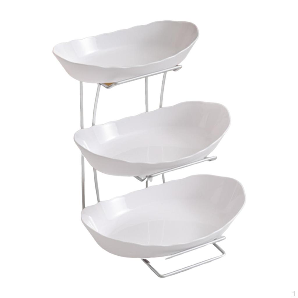Countertop Multi-Layer Fruit Basket with Metal Support for Candy and Nuts