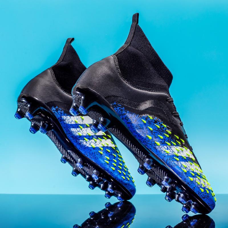 High-Top Football Shoes Men'S And Women'S Broken Nails And Long Nails Student Adult Grass Sports Competition Training Shoes
