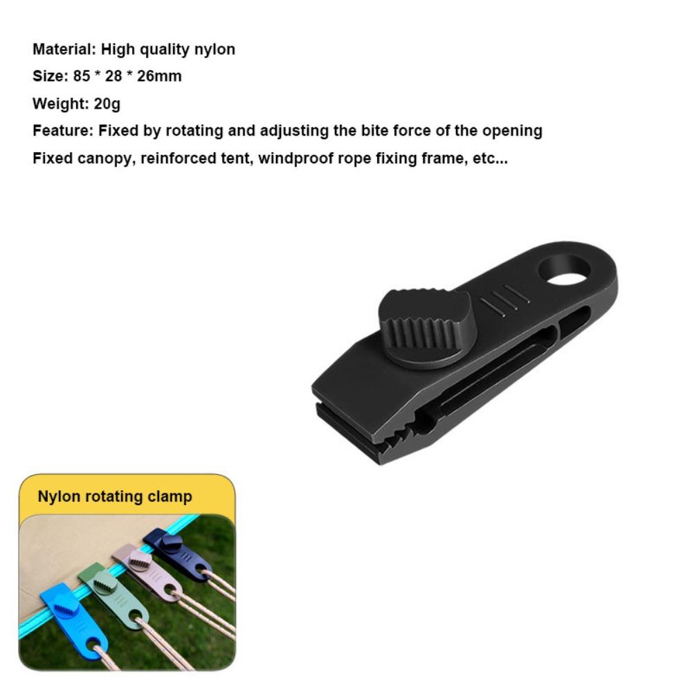 

85*28*26mm Windproof Fixing Shark Clips Reusable Canopy Awning Tarp Cord Buckle чёрный