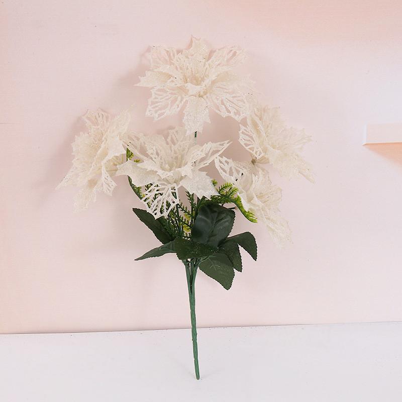 Christmas Decorative Flower With Bright Colors Party Home Decor Flowers Fake