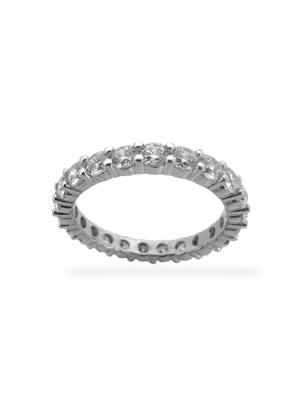 

14-каратное однорядное кольцо с бриллиантом из циркона, полное кольцо из белого золота | Золотые кольца | Свадьба | подарок | Женское кольцо | Ювелирные изделия | Аксессуары