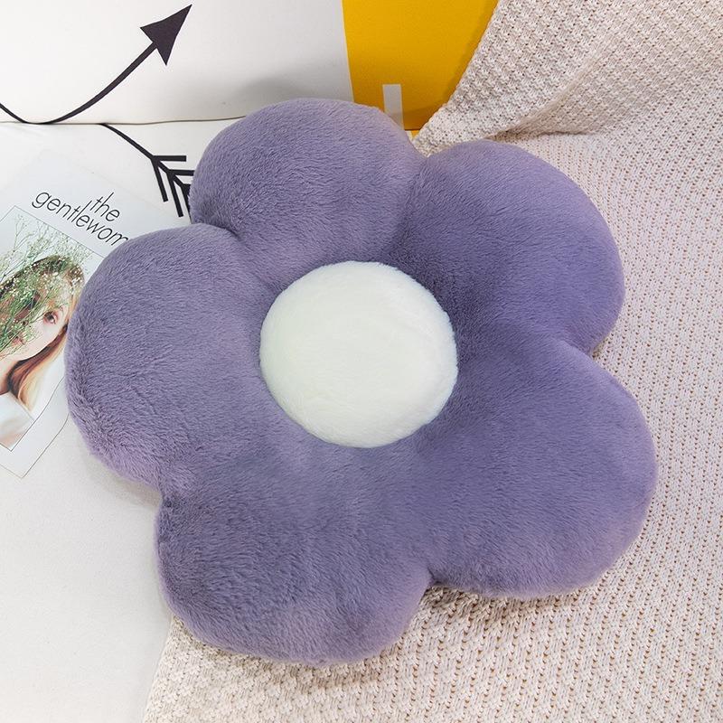 Flower Shaped Office Cushions, Solid Color Home Furnishings