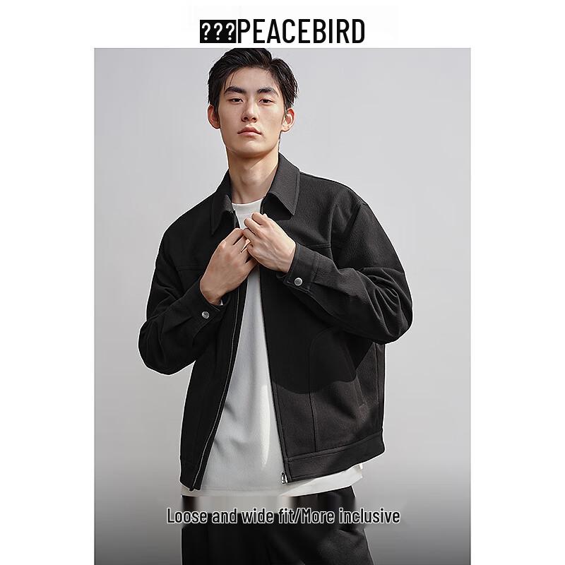 Peacebird Men's Textured Jacquard Business Casual Jacket