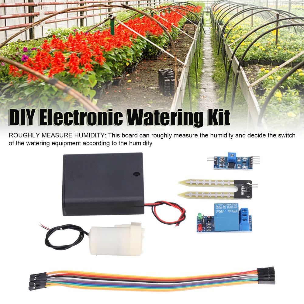 5V DIY Electronic Watering Kit Automatic System Adjustable Sensitivity Soil Moisture Sensor Pump Module