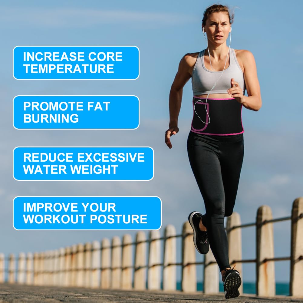 Corset Talie pentru Slăbit pentru Bărbați și Femei, Ajustabil, Centură de Transpirație pentru Reducerea Taliei, Efect de Saună, Arde Grăsimile, Centură de Exerciții pentru Spate