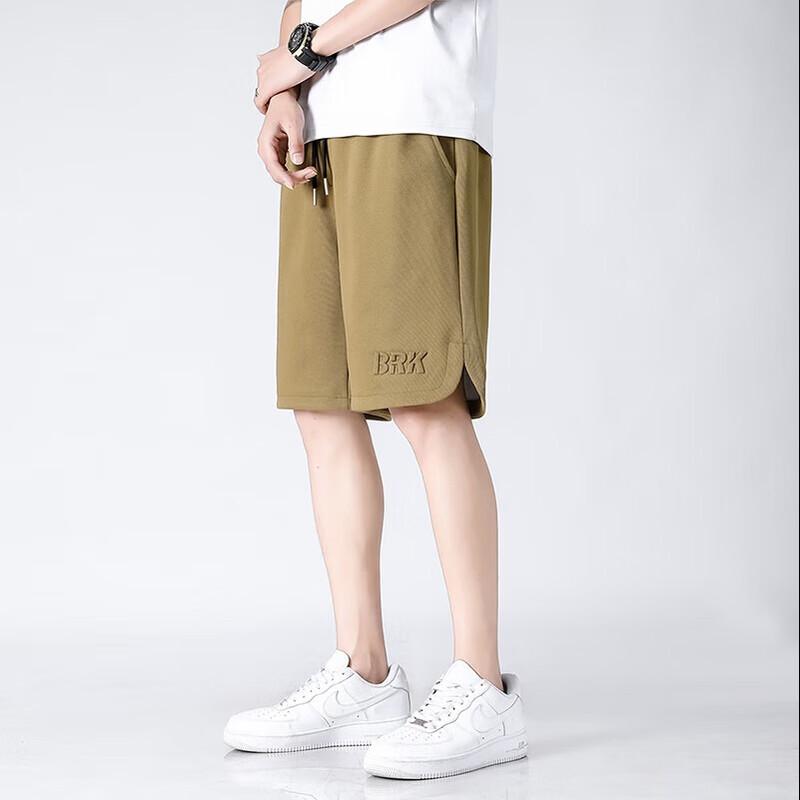 Men s Plus Size Elastic Knit Sports Shorts 2XL