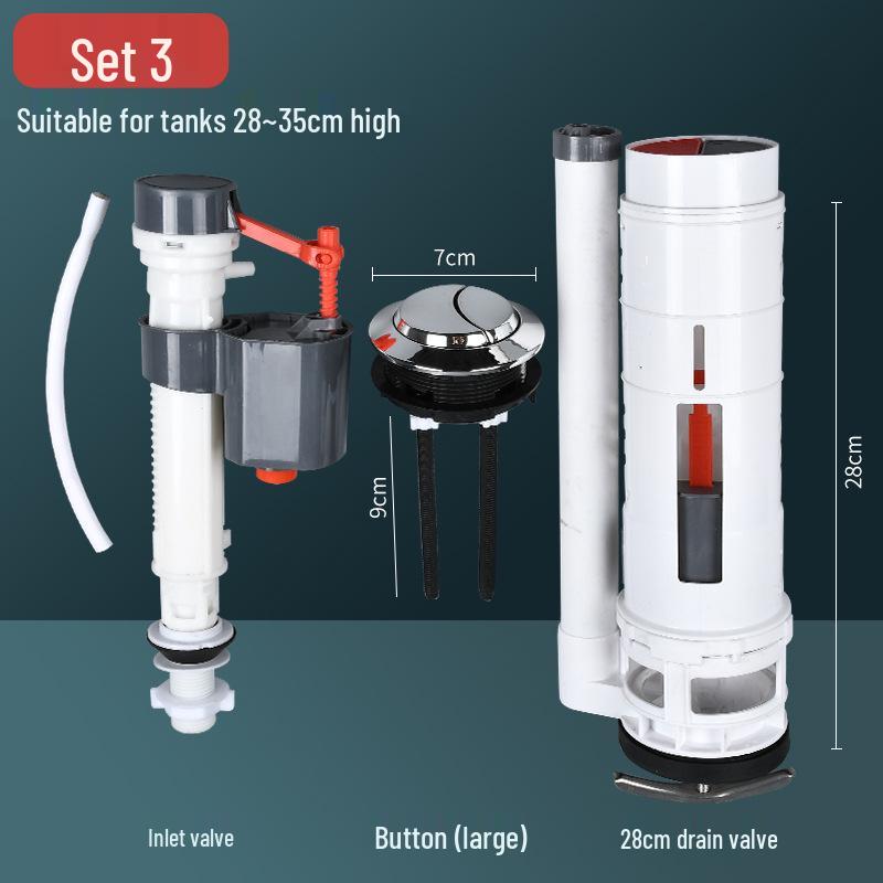 Adjustable High-Pressure Toilet Tank Water Fitting Set