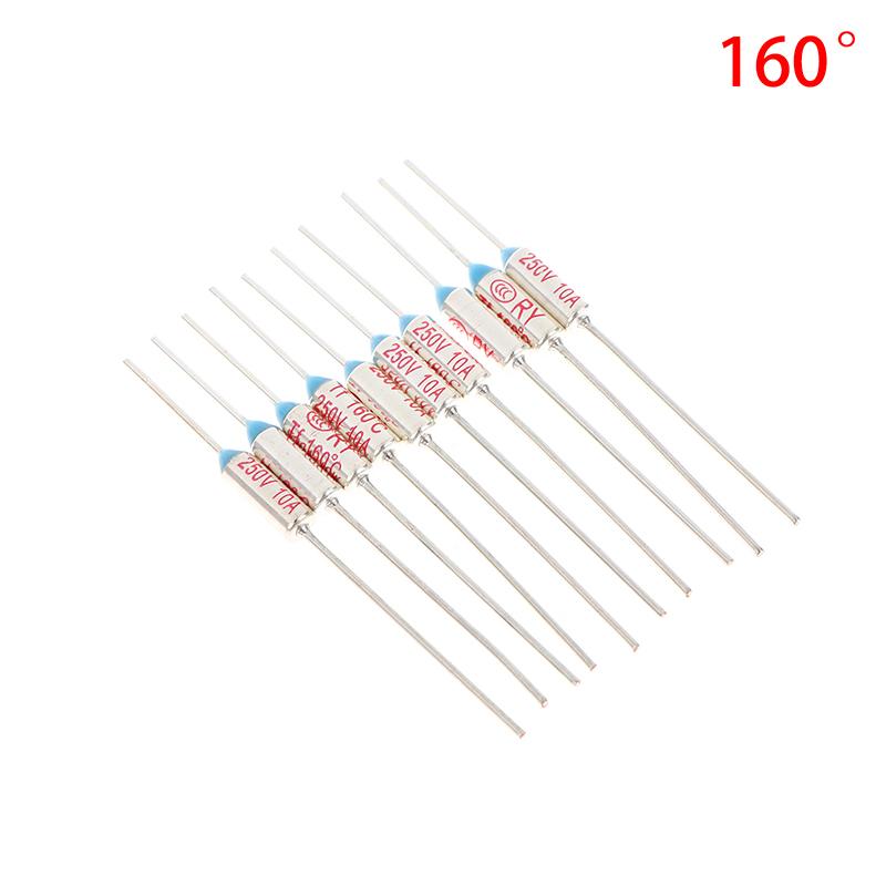 10 Stück Reiskocher Überhitzungssicherung Tf Thermosicherung Ry 10A 15A 250V Temperatur 72C 85C 95 110C 130C 135C 142C 145C 280C 285C 300C