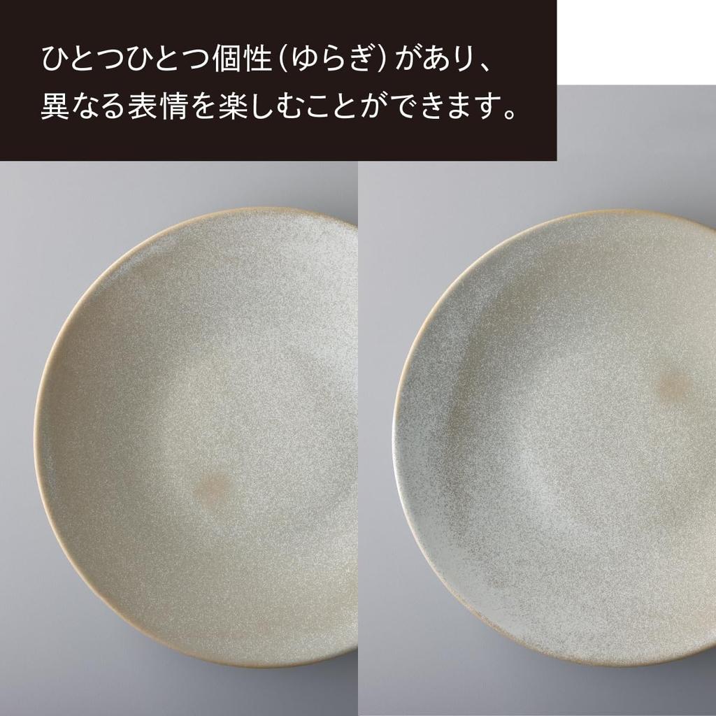 Vermicular Tableware Deep Bowl with Rim, 17cm, Milky White, Hasami Ware, TOKINOHA, Indigo Dyeing Kiln, Simple Design, Plate, Deep Plate, Rice Bowl, Sa