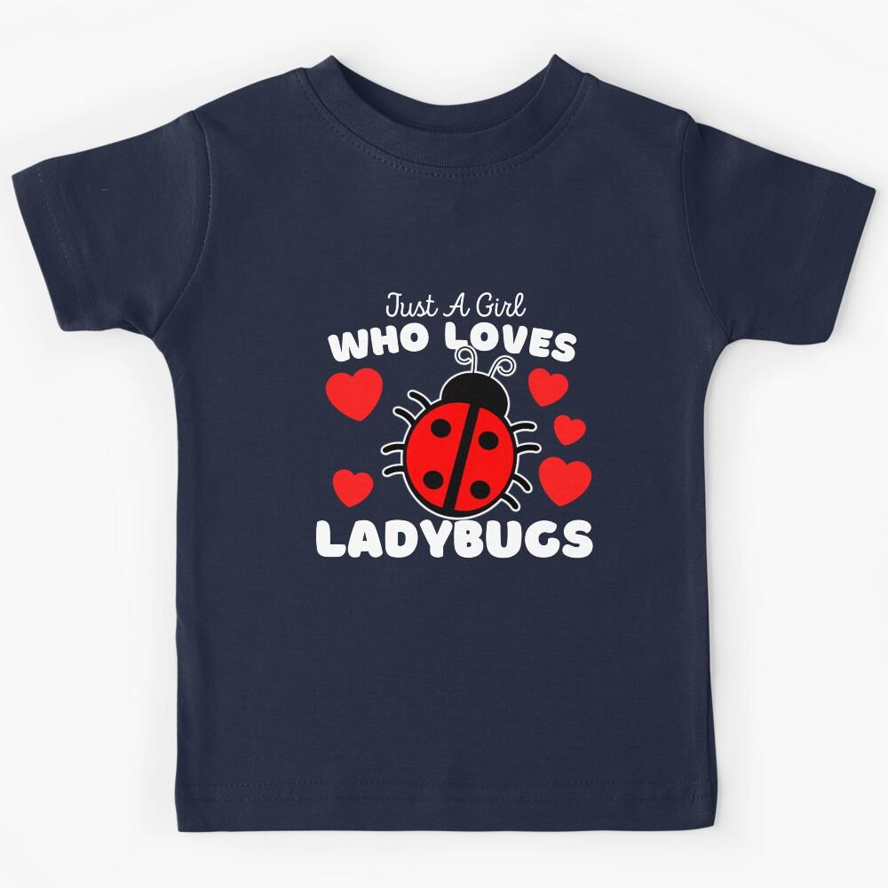 Just A Girl Who Loves Ladybugs - Cute Ladybug Lover Bug Kids Design Kids T-Shirt 160