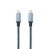 NANO CABLE USB 3.1 Type-C Nanocable Cable 10.01.4102-Comb/ USB Type-C Male - USB Type-C Male/ Up To 100W/ 20Gbps/ 2m/ Grey and Black