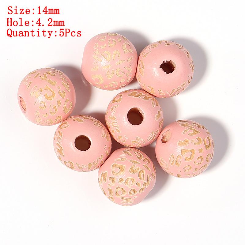 Natural Round Wood Beads Oval Loose Spacer Rosary Bead Large Hole Jewelry Bracelets Diy Unsex Charm Wholesale Supplies