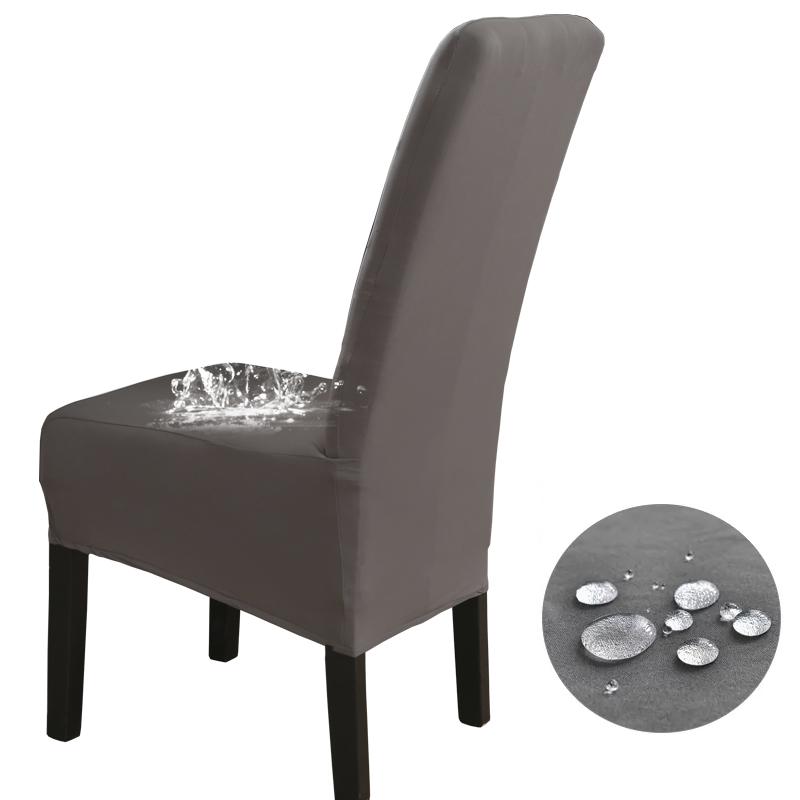 Waterproof High Back(60-75cm), XL Size Solid Chair Covers Stretch for Dining Room Wedding Party Home Decor Case Chair Protector
