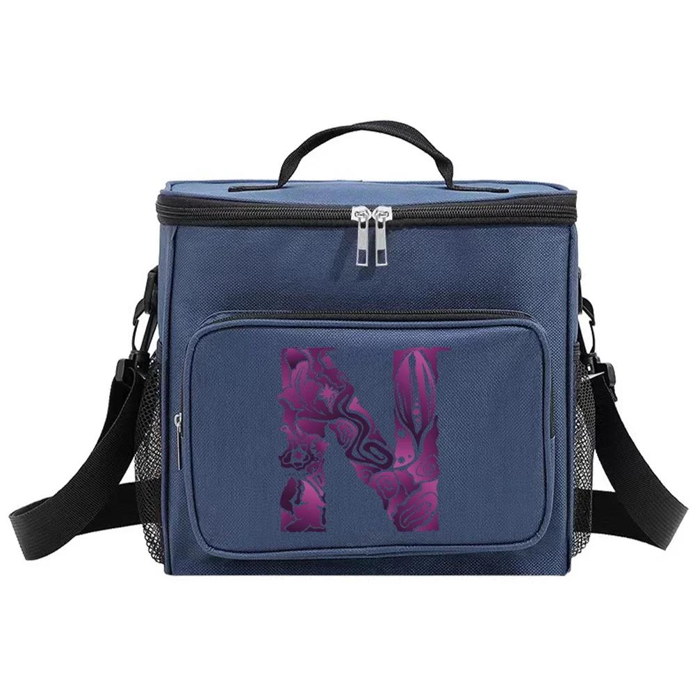 Insulated Bags Shoulder Lunch Bag Waterproof Cooler Box Thermal Organizer Handbag for Men and Women New Engrave Image Pattern