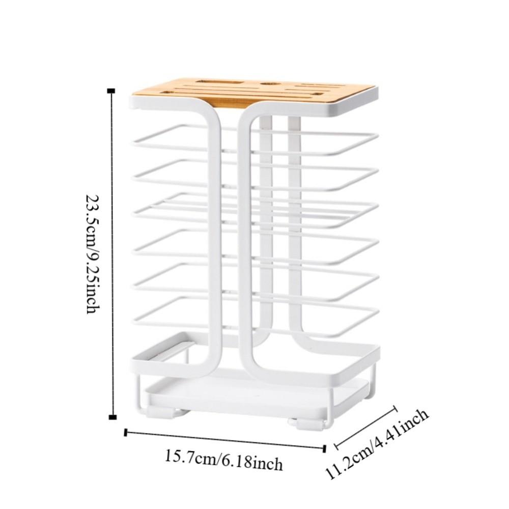 Multiple Slots Kitchen Cutter Holder with Drain Tray Cutter Storage Rack  Restaurant