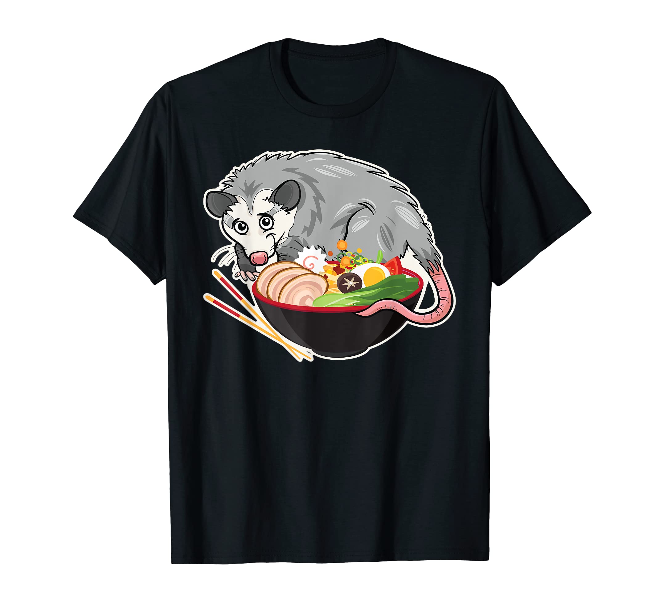

Funny Possum Ramen Lover Anime Japanese Tee T-Shirt чёрный