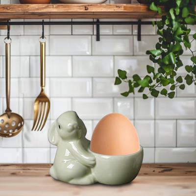 Yousheng Keramik Hasen Eierbecher Frühstückstischdeko Eierhalter Hase Eierständer für weichgekochte Eier Heim Osterdekoration