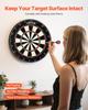 Dartboard with 6 Darts & Scoring Kit, Self-Healing Sisal Fibers Dartboard with Staple-Free Bullseye & Rotating Number Ring, 451mm Professional Steel