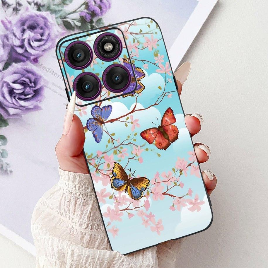 For Motorola Moto Edge 60 Pro 2025 Case Fashion Flower Bowknot Soft Silicone Back Cover For Moto Edge 60 Fusion Edge60 60s Coque