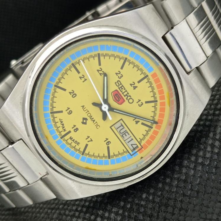 

Б/У винтажные мужские часы SEIKO 5 AUTO 7009A из Японии D/D желтые 608c-a315517-9 SKU608c-a315517