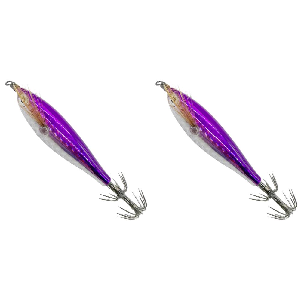 2-10PCS 5.5g Laser Luminous Floating Horizontal Wood Shrimp Lure Squid Jigging Shrimp Hook Octopus Cuttlefish Fishing Baits