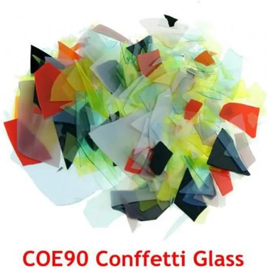 140g Confetti Glass COE 90 Fused Glass for Microwave Kiln Fusing Glass Supplies