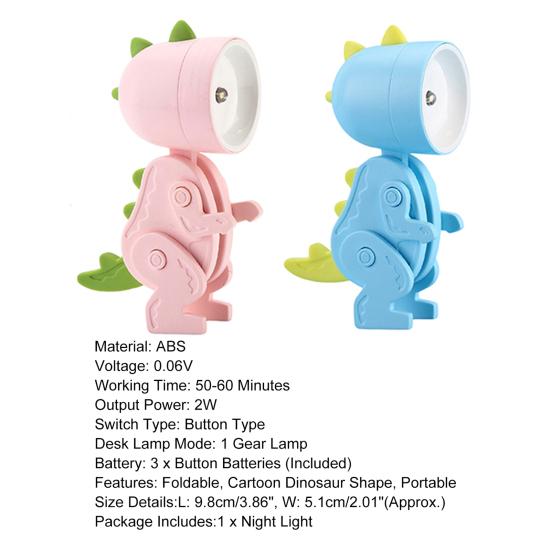 Lumină de Noapte LED Pliabilă Decorativă DIY Practică Drăguță Dinozaur Living Noptieră pentru Cămin