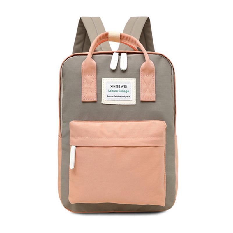 Canvas Backpack Preppy Style School Knapsack for Teenager Girls Large Capacity Travel Bags