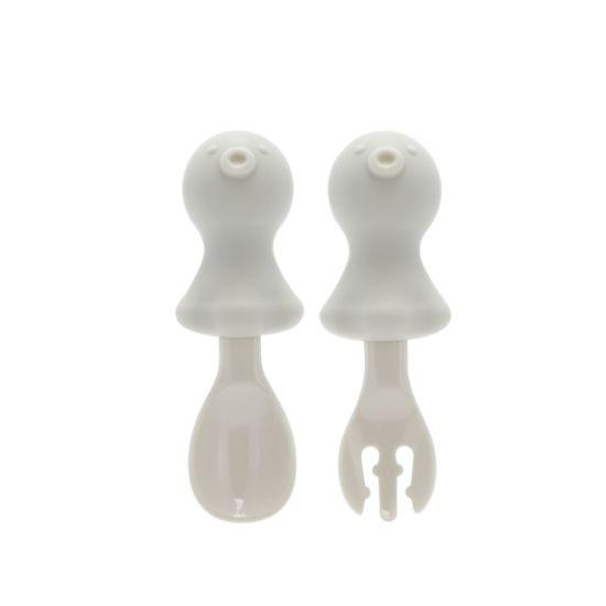 Edison Baby Octopus Self-Feeding Silicone Spoon & Fork Set with Case